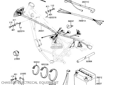 CHASSIS ELECTRICAL EQUIPMENT - KZ250L1 CSR 1982 USA BELT DRIVE