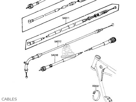 CABLES - KZ250L1 CSR 1982 USA BELT DRIVE