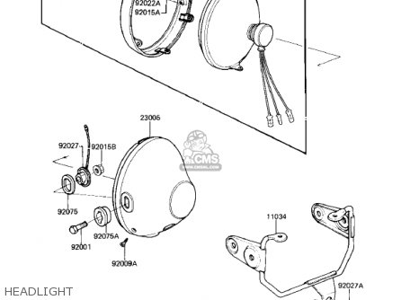 HEADLIGHT - KZ250L1 CSR 1982 USA BELT DRIVE