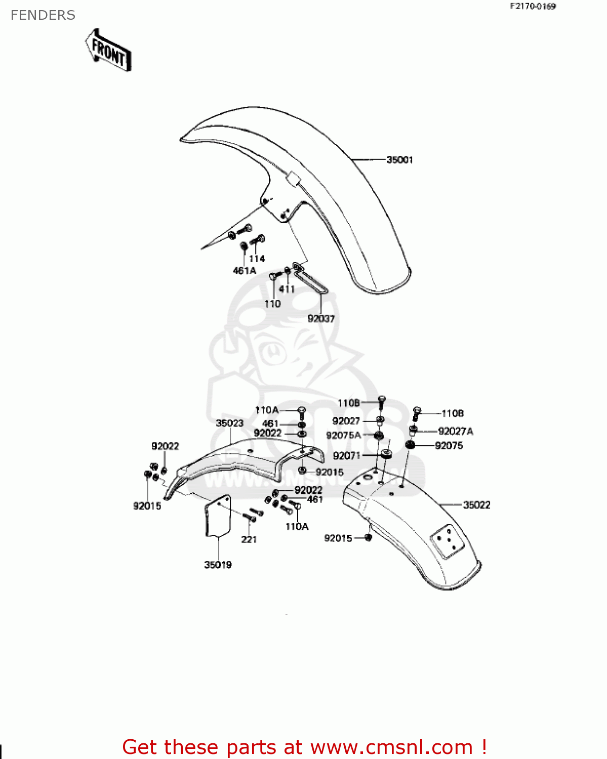 FENDERS KZ250W1 LTD 1983 USA CANADA BELT DRIVE