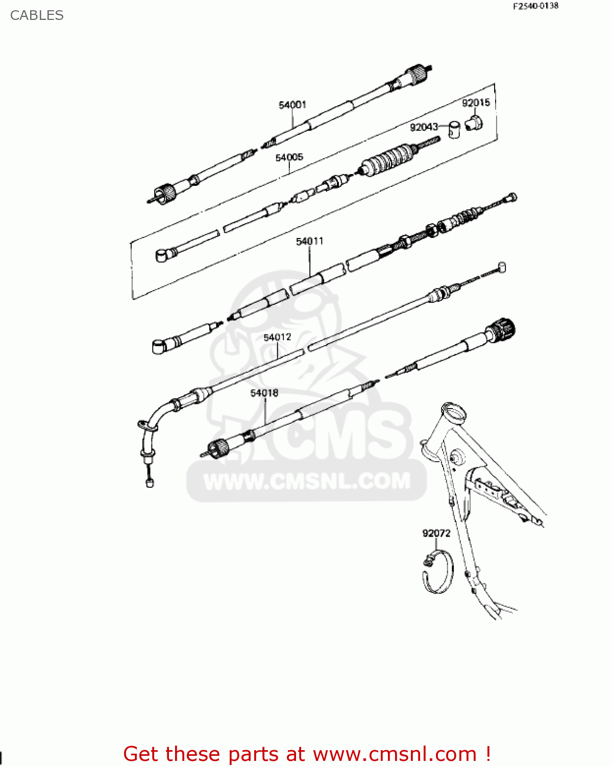 CABLES KZ250W1 LTD 1983 USA CANADA BELT DRIVE