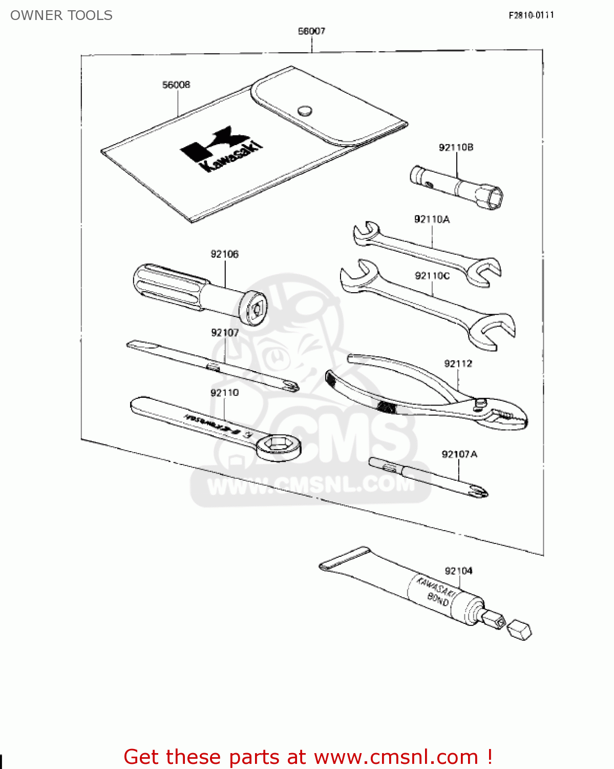 OWNER TOOLS KZ250W1 LTD 1983 USA CANADA BELT DRIVE