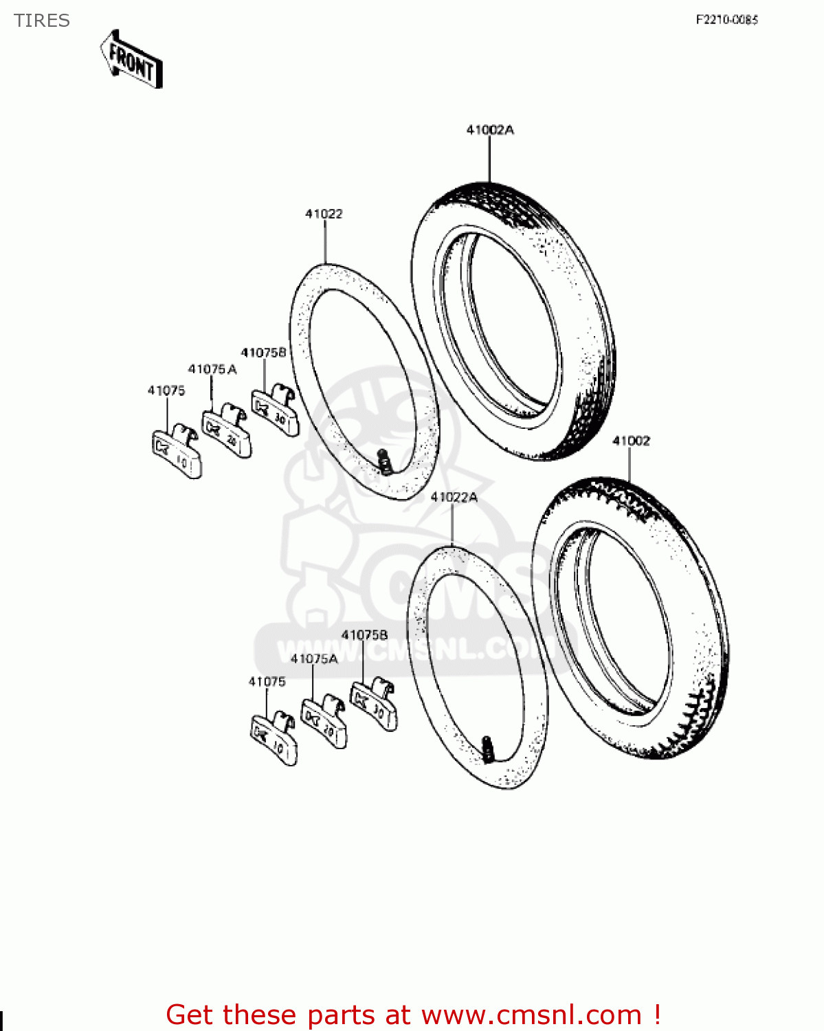 TIRES KZ250W1 LTD 1983 USA CANADA BELT DRIVE
