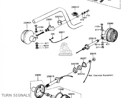TURN SIGNALS - KZ250W1 LTD 1983 USA CANADA BELT DRIVE