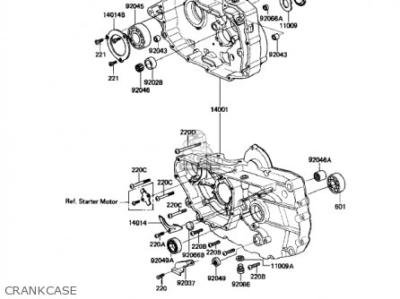 CRANKCASE - KZ250W1 LTD 1983 USA CANADA BELT DRIVE