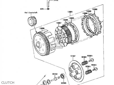CLUTCH - KZ250W1 LTD 1983 USA CANADA BELT DRIVE