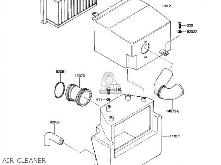 AIR CLEANER - KZ250W1 LTD 1983 USA CANADA BELT DRIVE