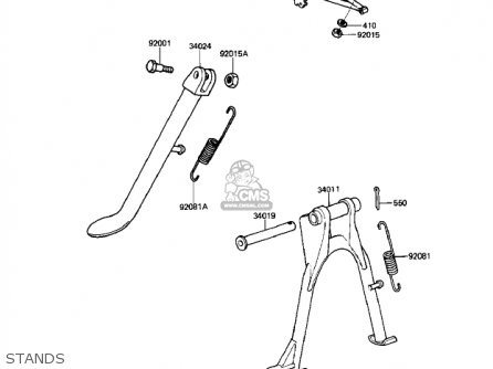 STANDS - KZ250W1 LTD 1983 USA CANADA BELT DRIVE