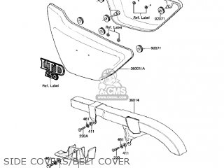 SIDE COVERS/BELT COVER - KZ250W1 LTD 1983 USA CANADA BELT DRIVE