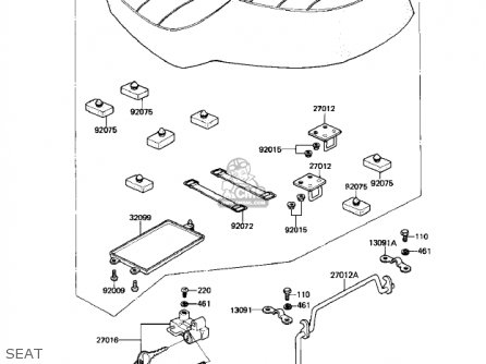 SEAT - KZ250W1 LTD 1983 USA CANADA BELT DRIVE