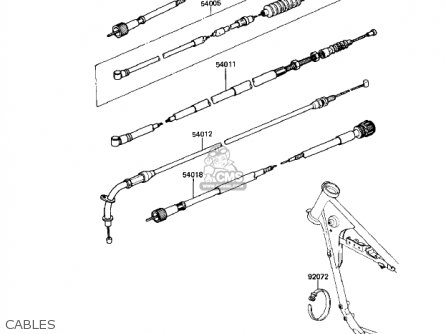 CABLES - KZ250W1 LTD 1983 USA CANADA BELT DRIVE