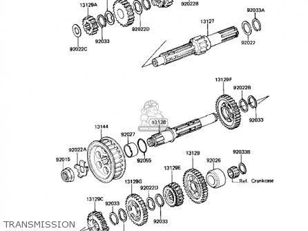 TRANSMISSION - KZ250W1 LTD 1983 USA CANADA BELT DRIVE