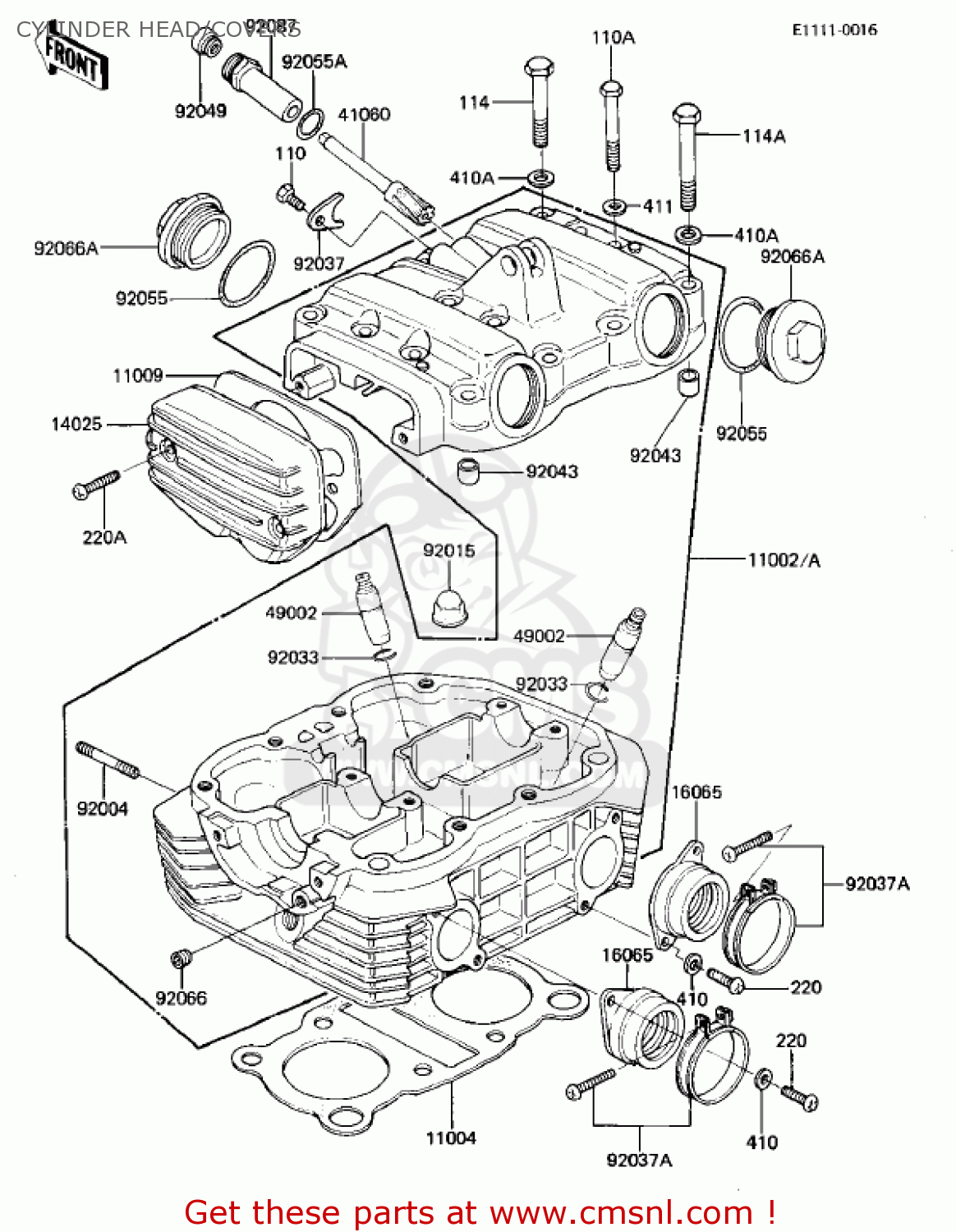 CYLINDER HEAD/COVERS KZ305A1 CSR 1981 USA