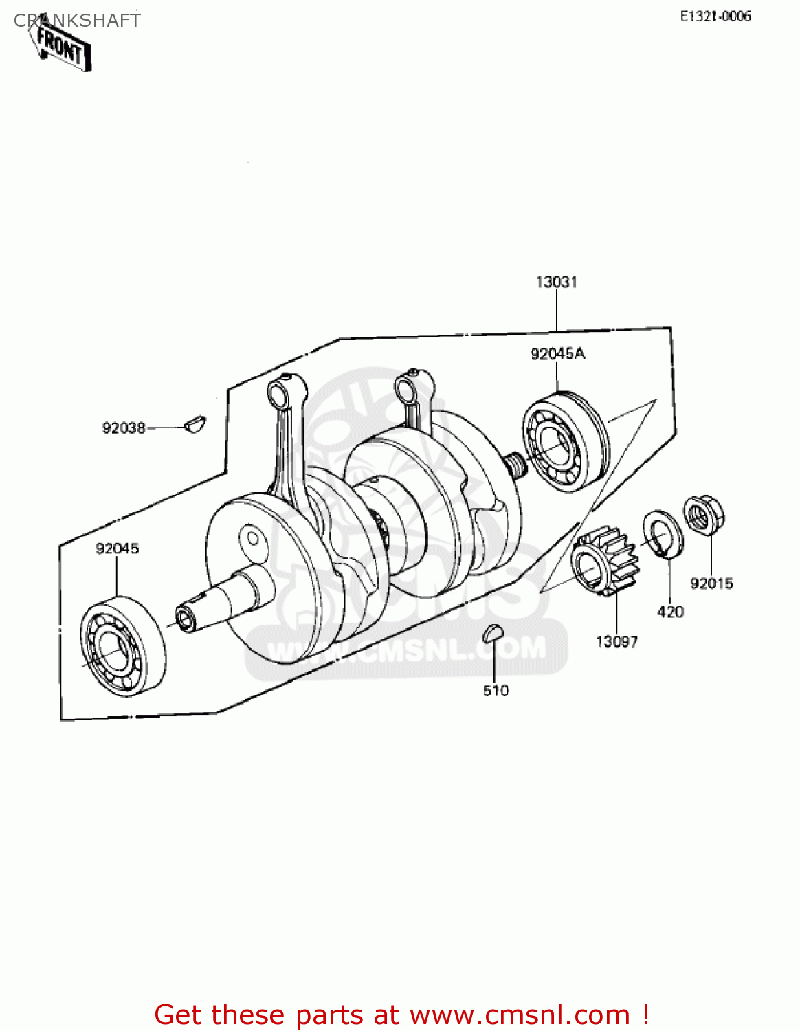 CRANKSHAFT KZ305A1 CSR 1981 USA
