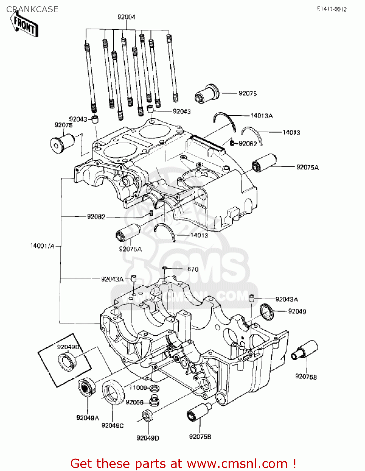 CRANKCASE KZ305A1 CSR 1981 USA