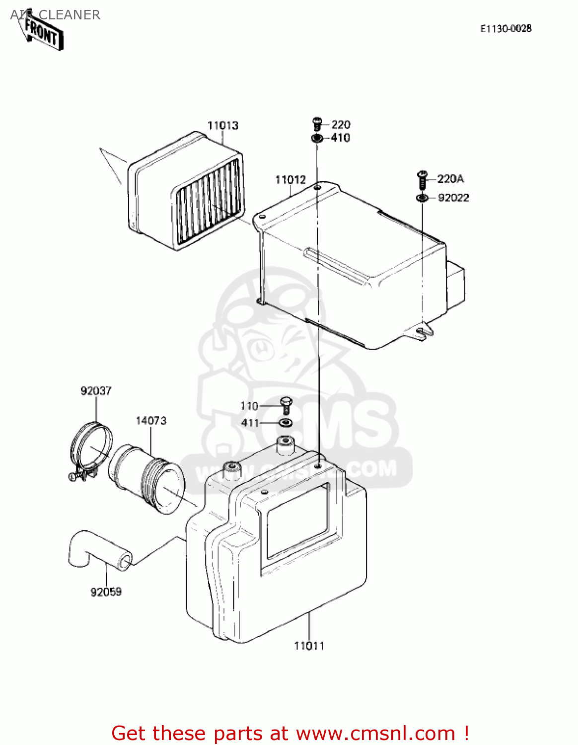 AIR CLEANER KZ305A1 CSR 1981 USA