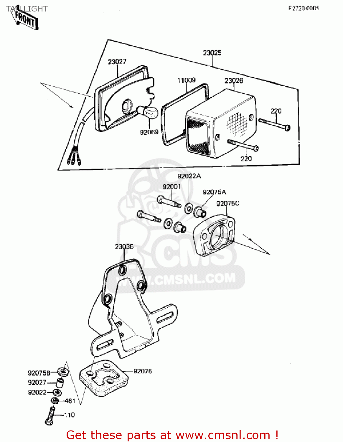TAILLIGHT KZ305A1 CSR 1981 USA