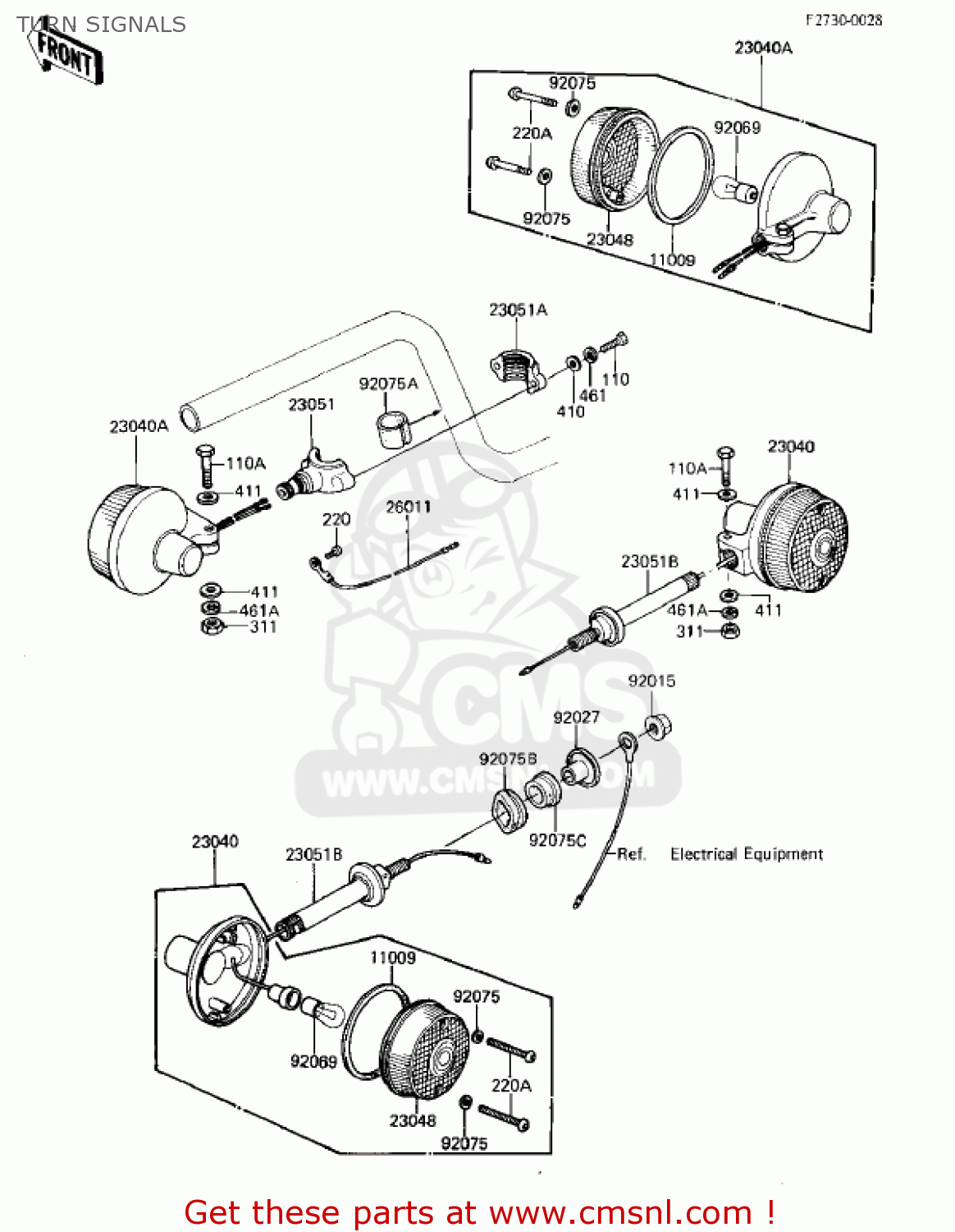 TURN SIGNALS KZ305A1 CSR 1981 USA