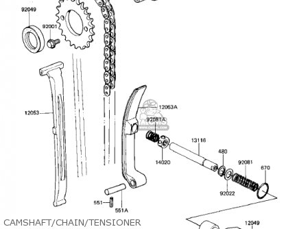 CAMSHAFT/CHAIN/TENSIONER - KZ305A1 CSR 1981 USA