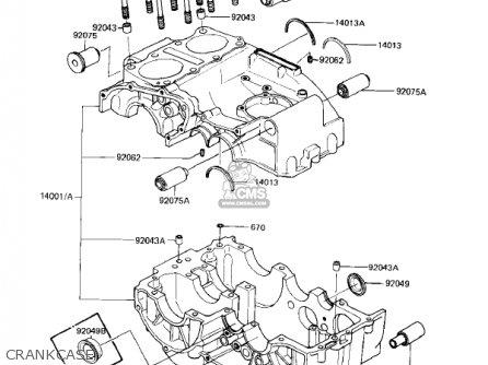 CRANKCASE - KZ305A1 CSR 1981 USA