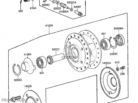 FRONT HUB - KZ305A1 CSR 1981 USA