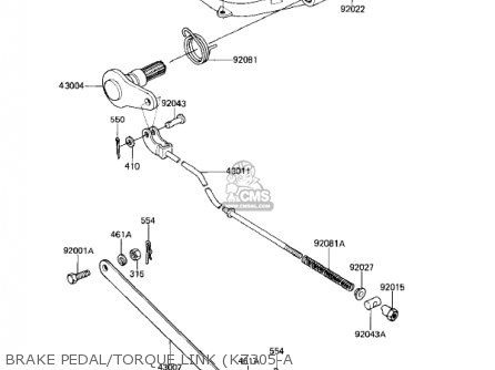 BRAKE PEDAL/TORQUE LINK (KZ305-A - KZ305A1 CSR 1981 USA