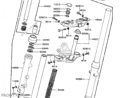 FRONT FORK - KZ305A1 CSR 1981 USA
