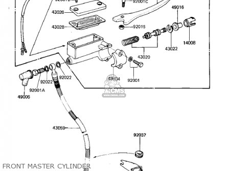 FRONT MASTER CYLINDER - KZ305A1 CSR 1981 USA