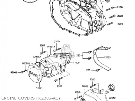 Kawasaki KZ305A2 CSR 1982 USA parts lists and schematics