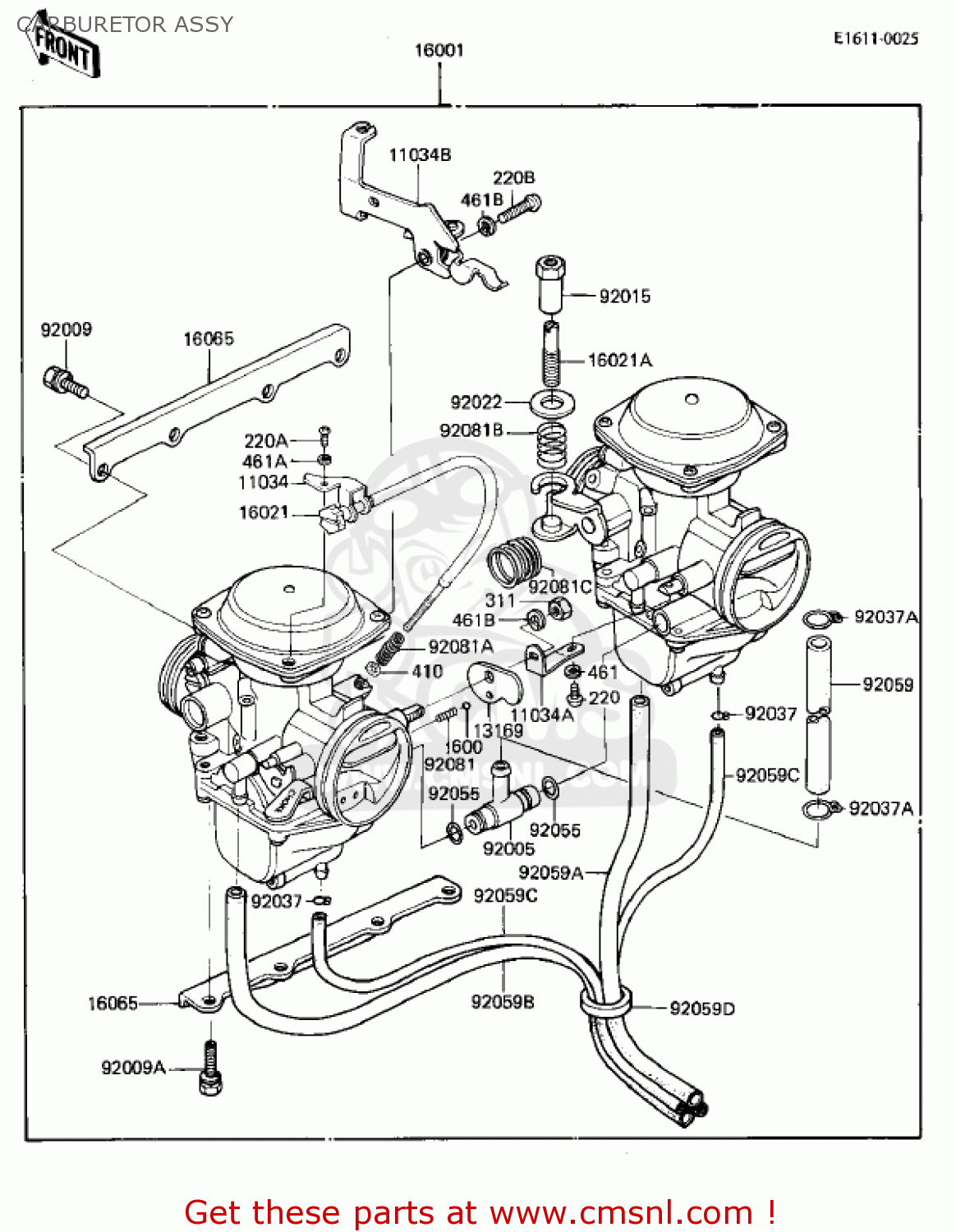 CARBURETOR ASSY KZ305A2 CSR 1982 USA