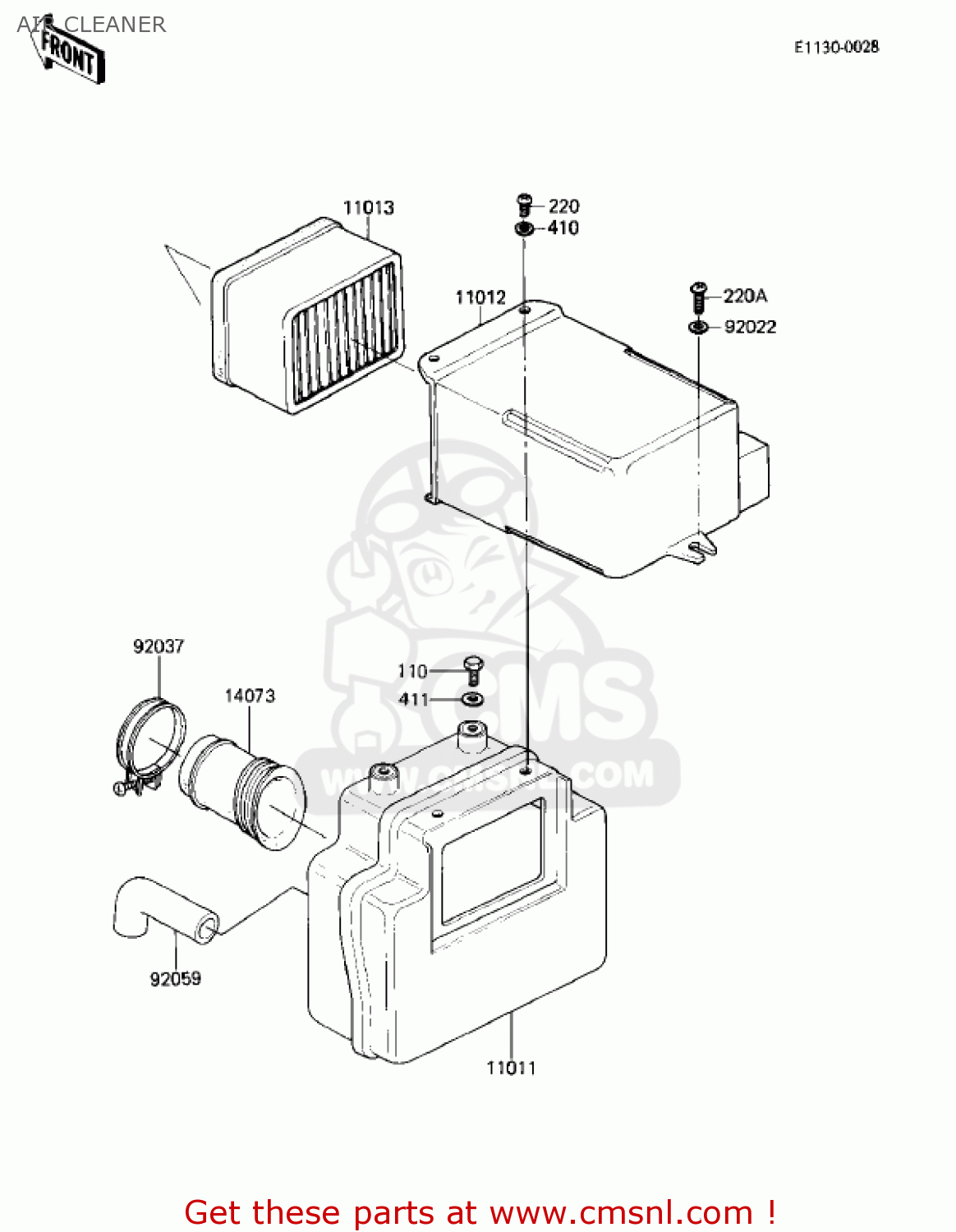 AIR CLEANER KZ305A2 CSR 1982 USA