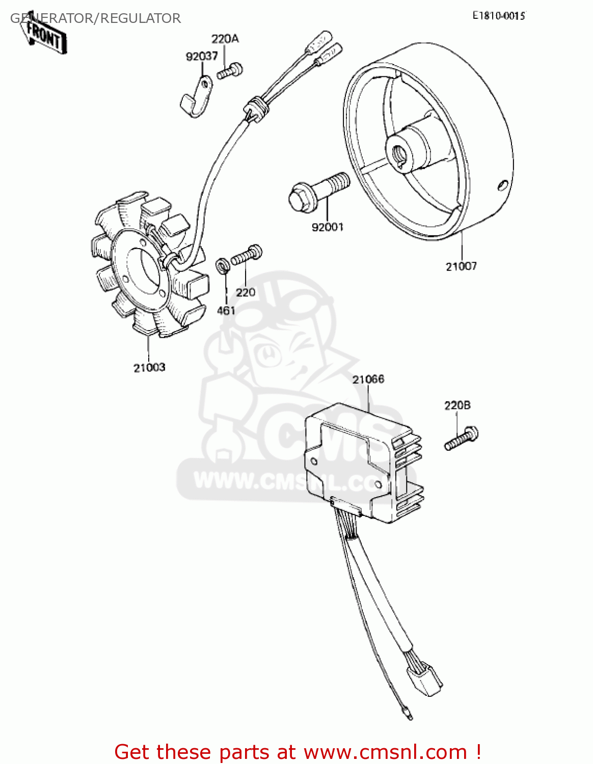 GENERATOR/REGULATOR KZ305A2 CSR 1982 USA
