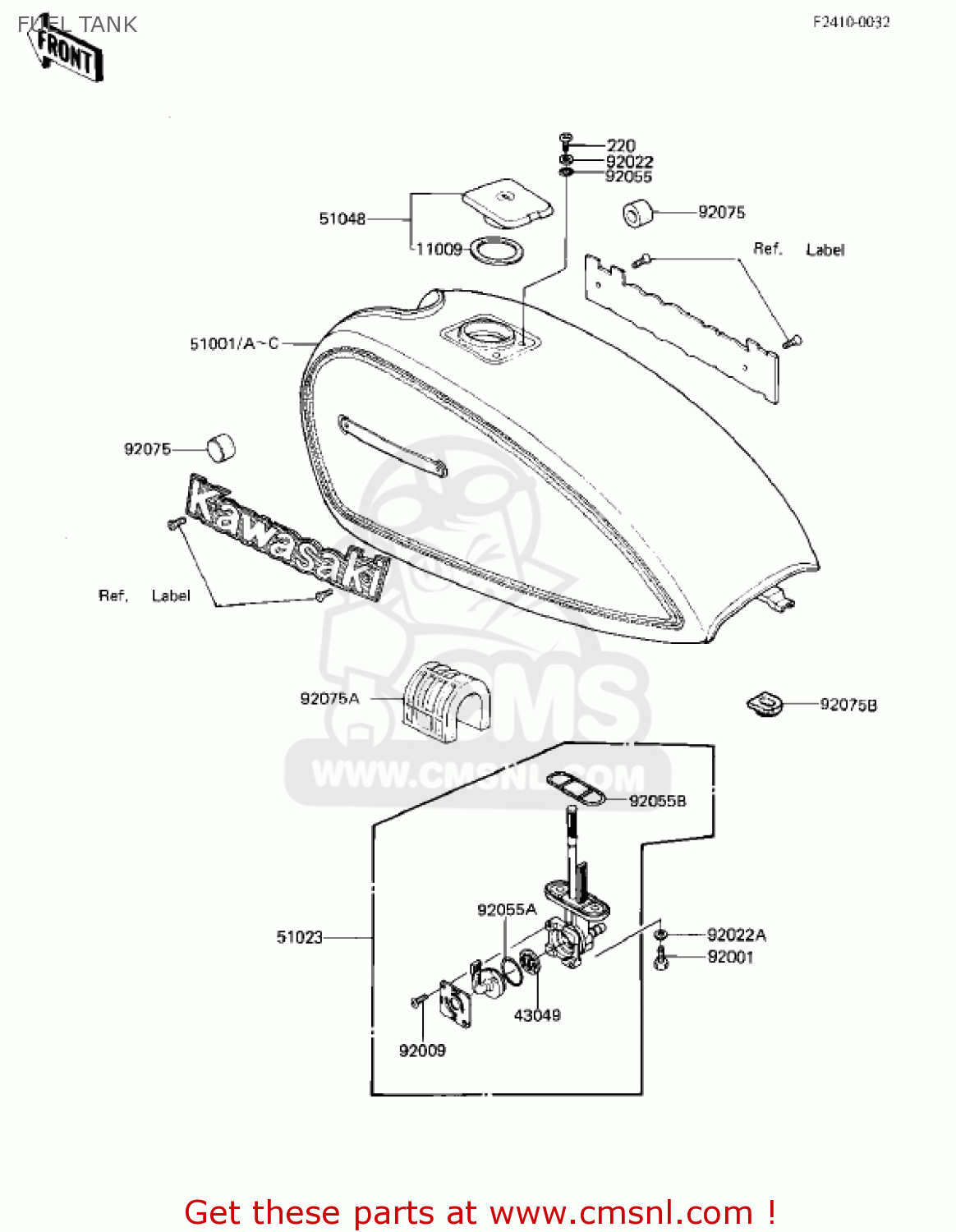 FUEL TANK KZ305A2 CSR 1982 USA