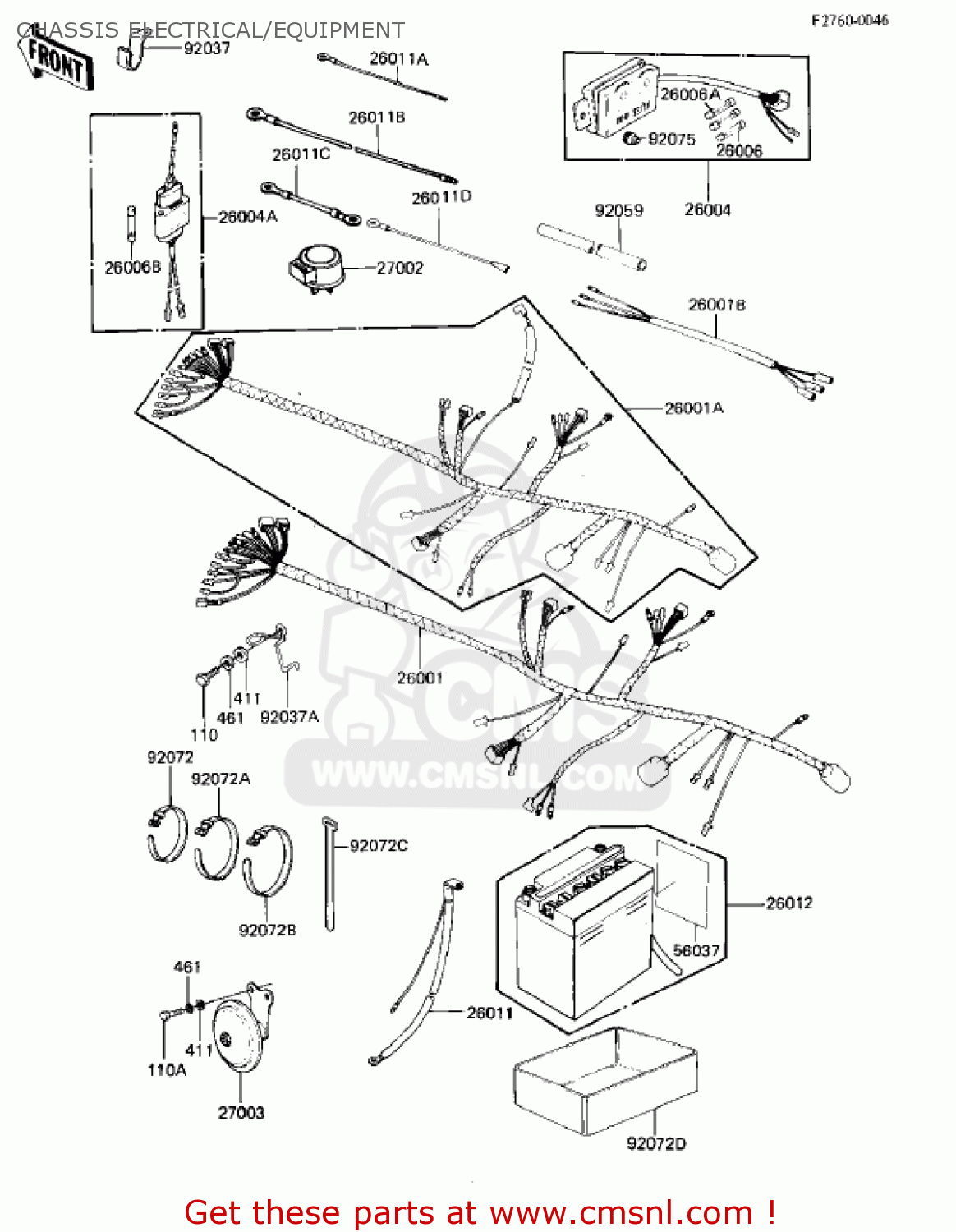 CHASSIS ELECTRICAL/EQUIPMENT KZ305A2 CSR 1982 USA