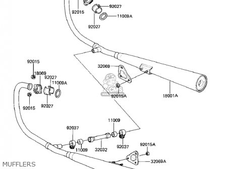 MUFFLERS - KZ305A2 CSR 1982 USA