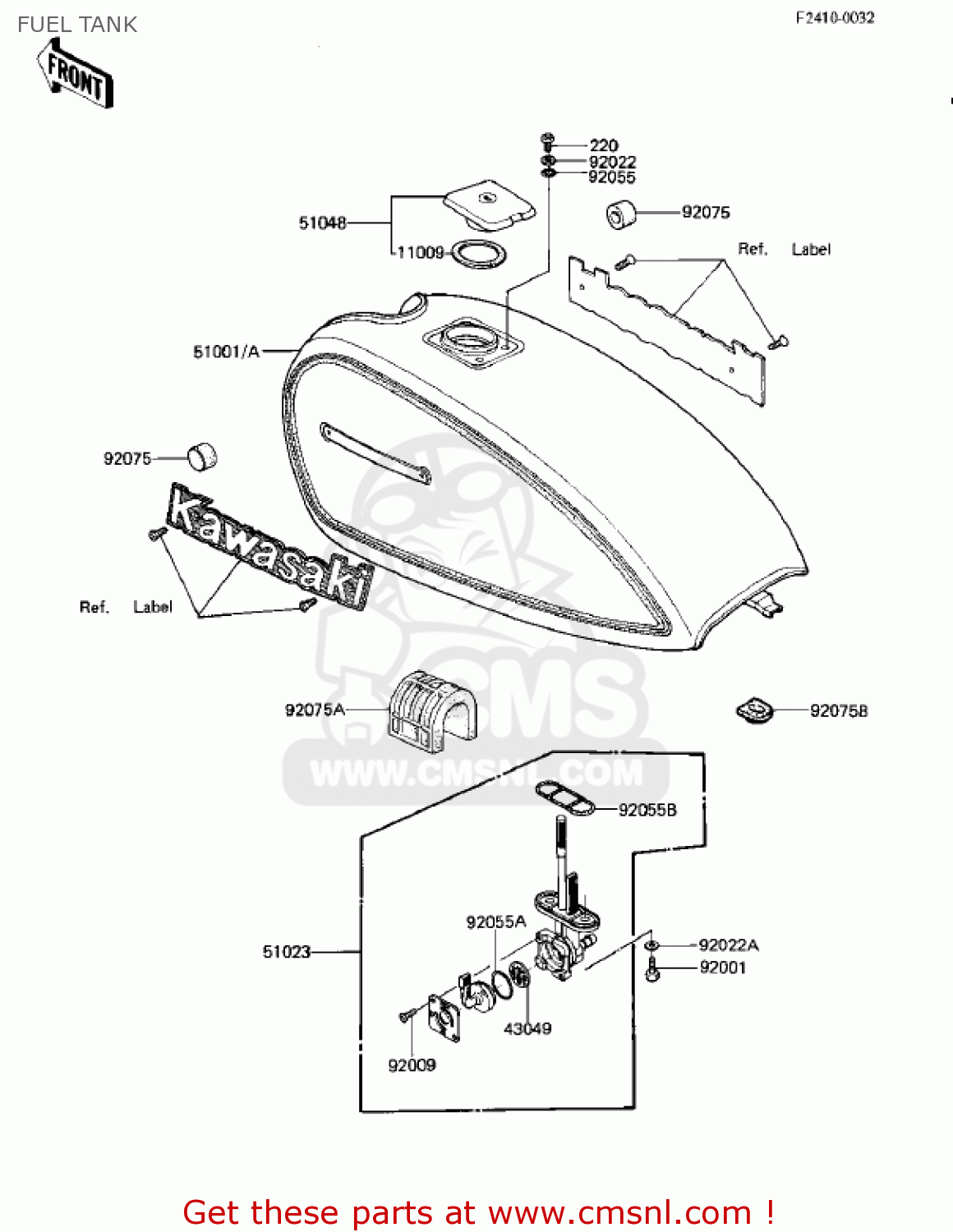 FUEL TANK KZ305B1 CSR 1982 USA / BELT DRIVE