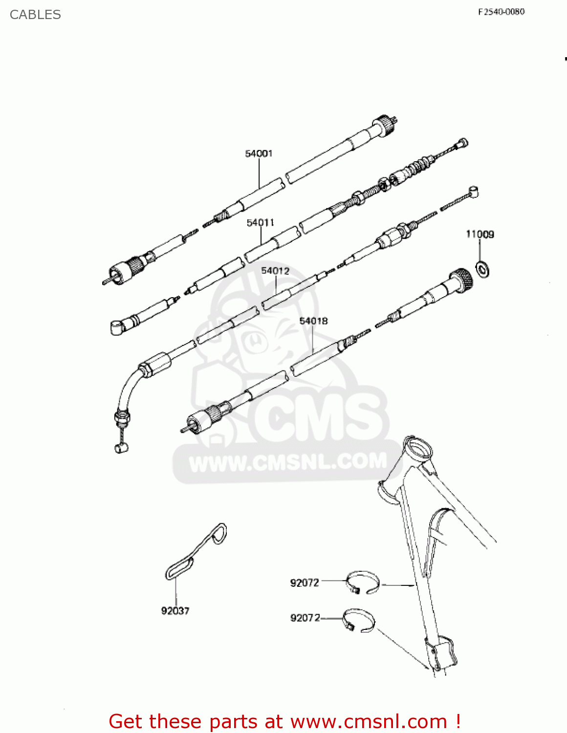 CABLES KZ305B1 CSR 1982 USA / BELT DRIVE