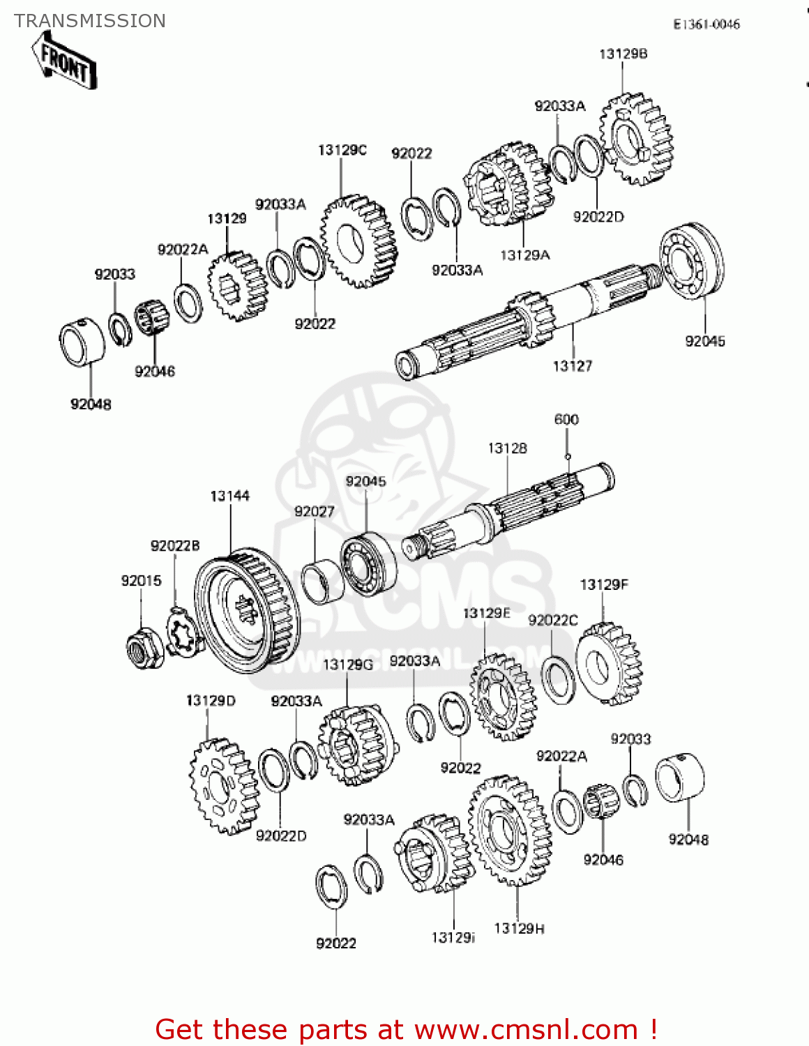 TRANSMISSION KZ305B1 CSR 1982 USA / BELT DRIVE
