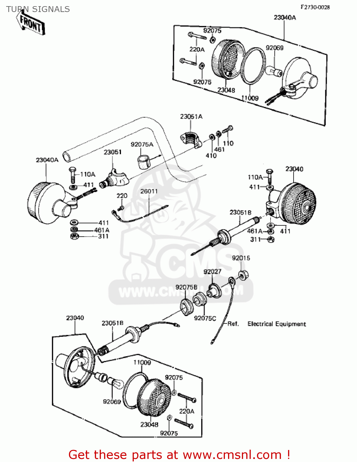 TURN SIGNALS KZ305B1 CSR 1982 USA / BELT DRIVE