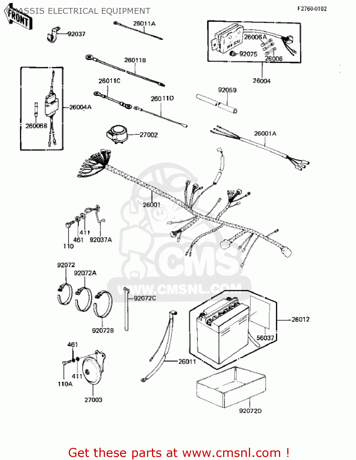 CHASSIS ELECTRICAL EQUIPMENT KZ305B1 CSR 1982 USA / BELT DRIVE