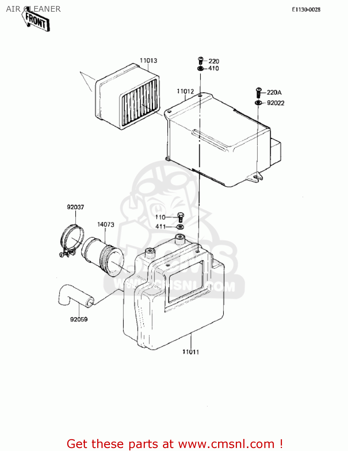AIR CLEANER KZ305B1 CSR 1982 USA / BELT DRIVE