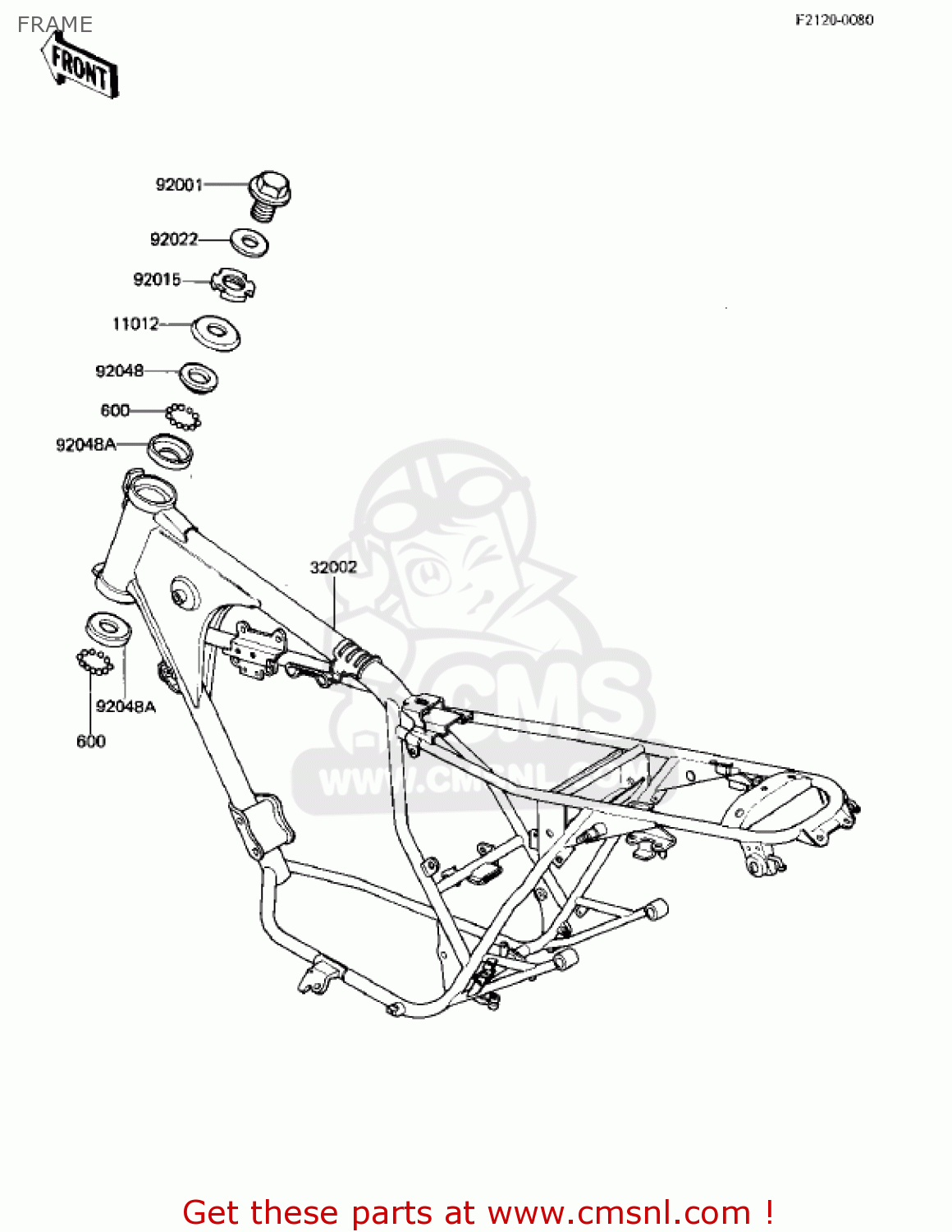 FRAME KZ305B1 CSR 1982 USA / BELT DRIVE