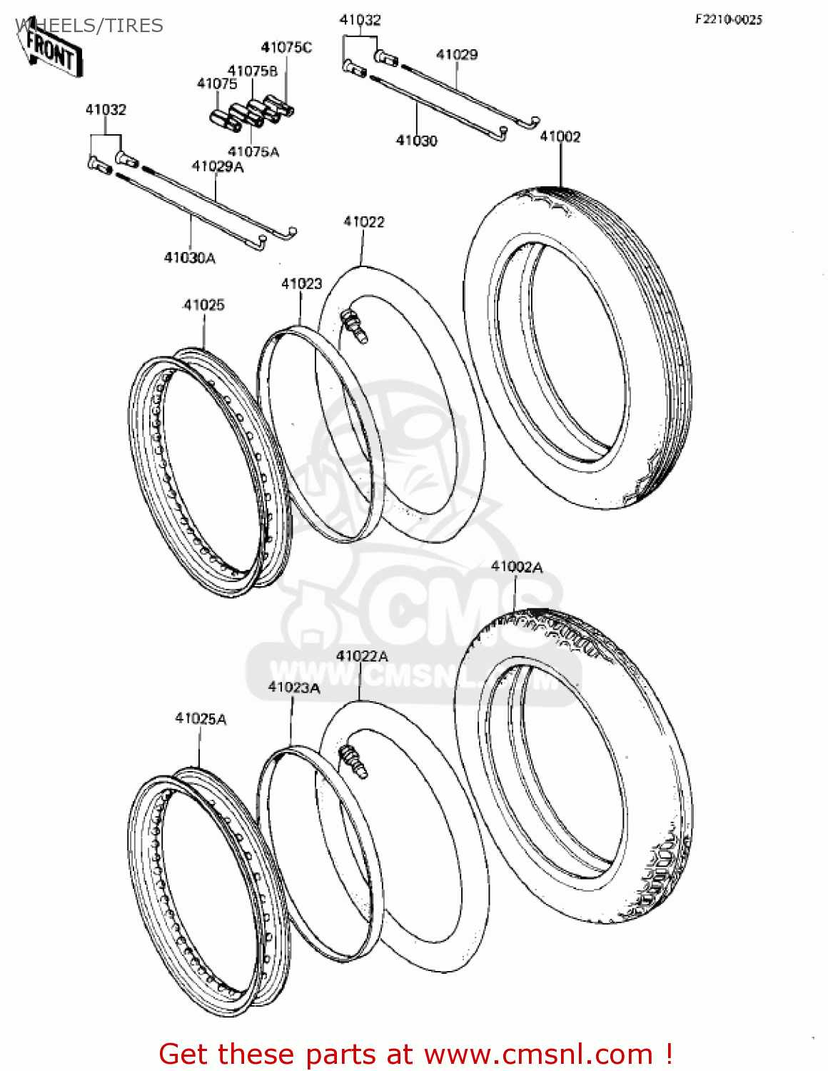 WHEELS/TIRES KZ305B1 CSR 1982 USA / BELT DRIVE