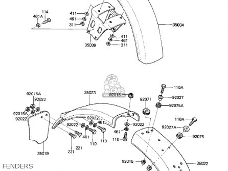 FENDERS - KZ305B1 CSR 1982 USA / BELT DRIVE