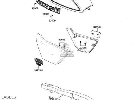 LABELS - KZ305B1 CSR 1982 USA / BELT DRIVE