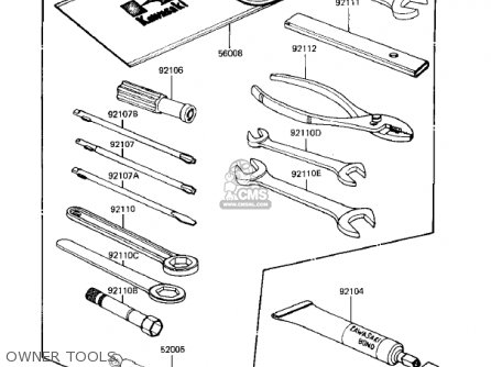 OWNER TOOLS - KZ305B1 CSR 1982 USA / BELT DRIVE