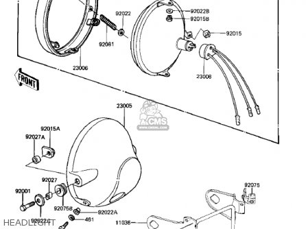 HEADLIGHT - KZ305B1 CSR 1982 USA / BELT DRIVE