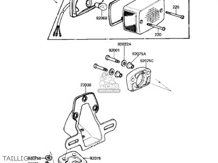 TAILLIGHT - KZ305B1 CSR 1982 USA / BELT DRIVE