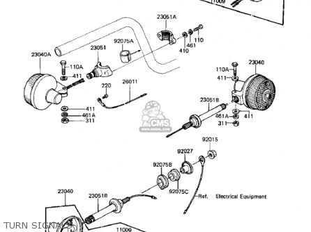 TURN SIGNALS - KZ305B1 CSR 1982 USA / BELT DRIVE