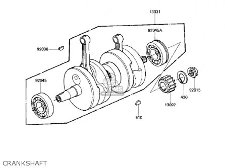 CRANKSHAFT - KZ305B1 CSR 1982 USA / BELT DRIVE